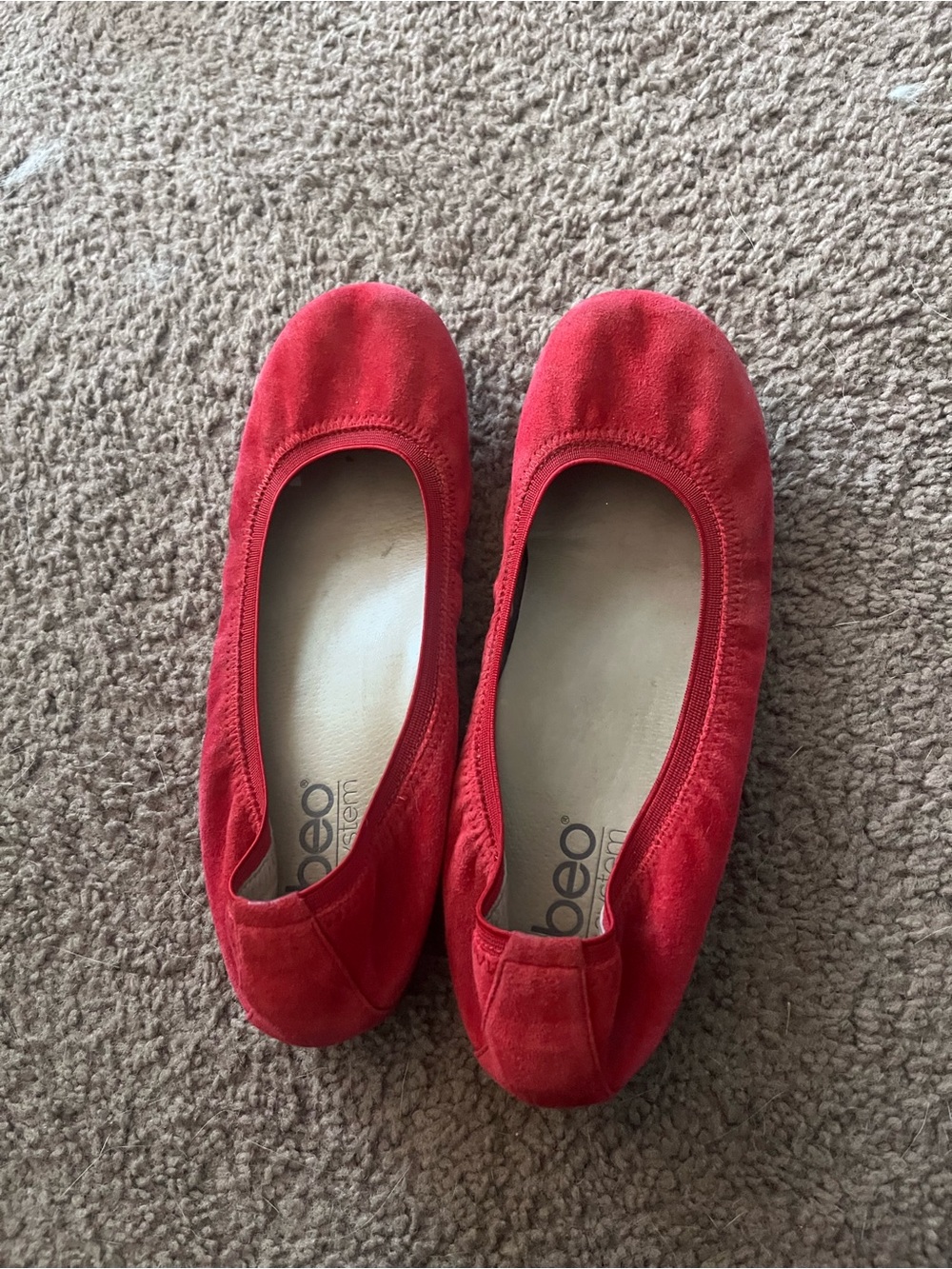 Red Ballet Flats - Women Shoes